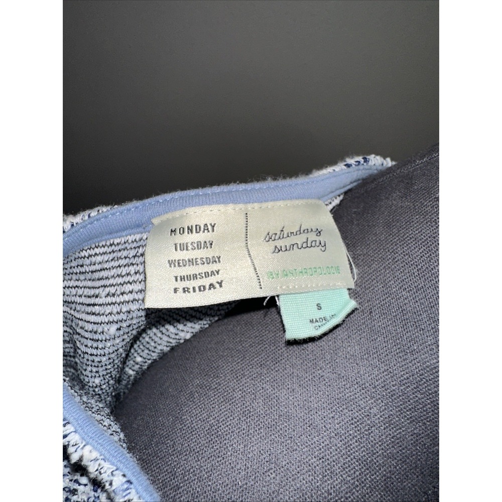 anthropologie Vintage Marcella Blue Knit Wool Crew neck Size S - Picture 6 of 7